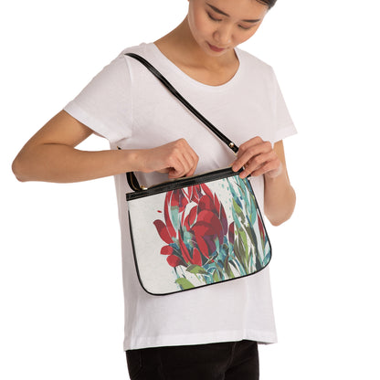 Miniaday Designs, LLC. Small Shoulder Bag Maroon Bloom Elegance Collection - Miniaday Designs, LLC.