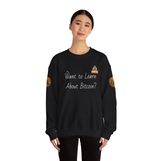 BBCC Massachusets Want to Learn About Bitcoin? Unisex Heavy Blend™ Crewneck Sweatshirt