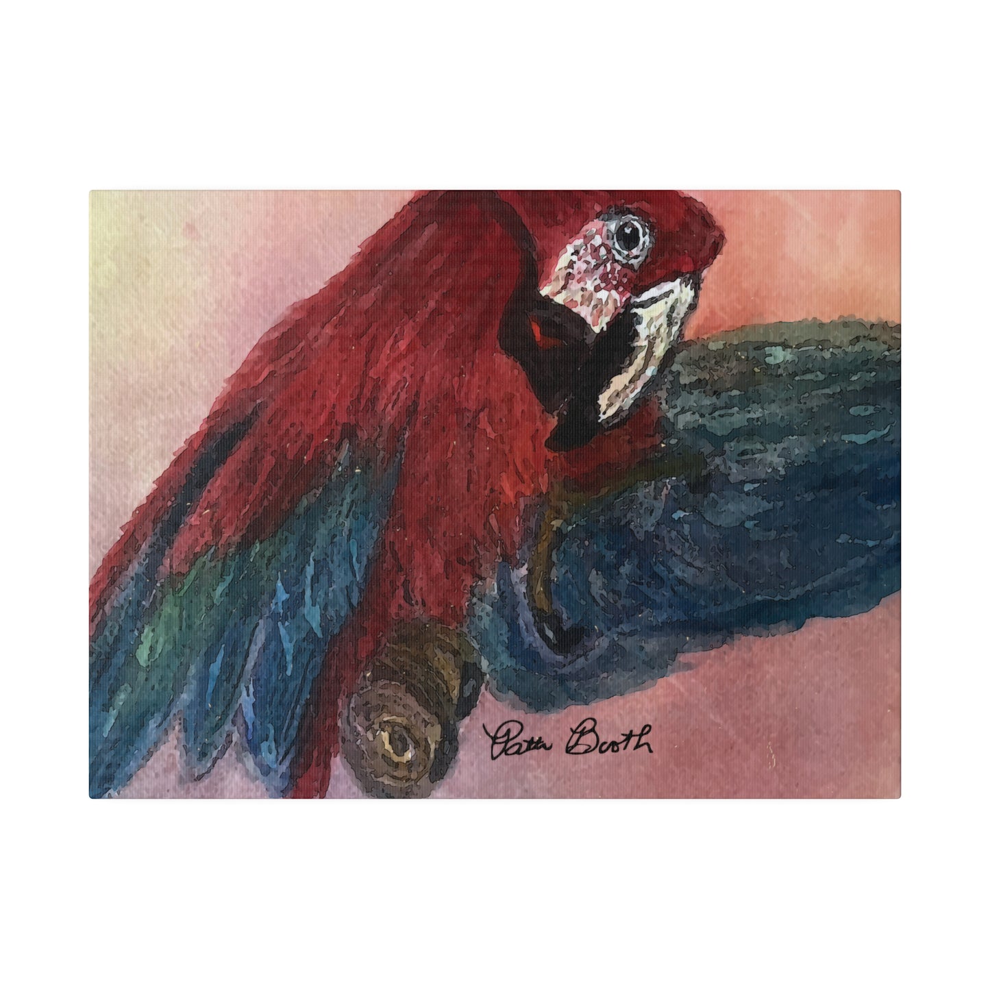 Miniaday Designs Tropical Parrot Matte Canvas, Stretched, 0.75" - Miniaday Designs, LLC.