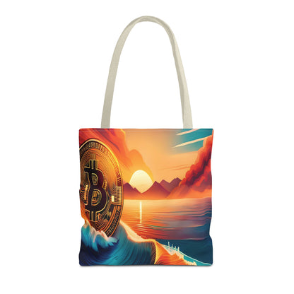 Ride the Wave with Bitcoin Tote Bag (AOP)