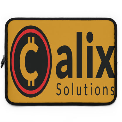 Miniaday Designs Calix Solutions Gold Laptop Sleeve