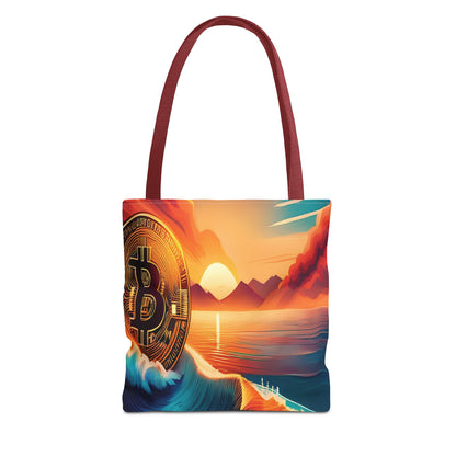 Ride the Wave with Bitcoin Tote Bag (AOP)