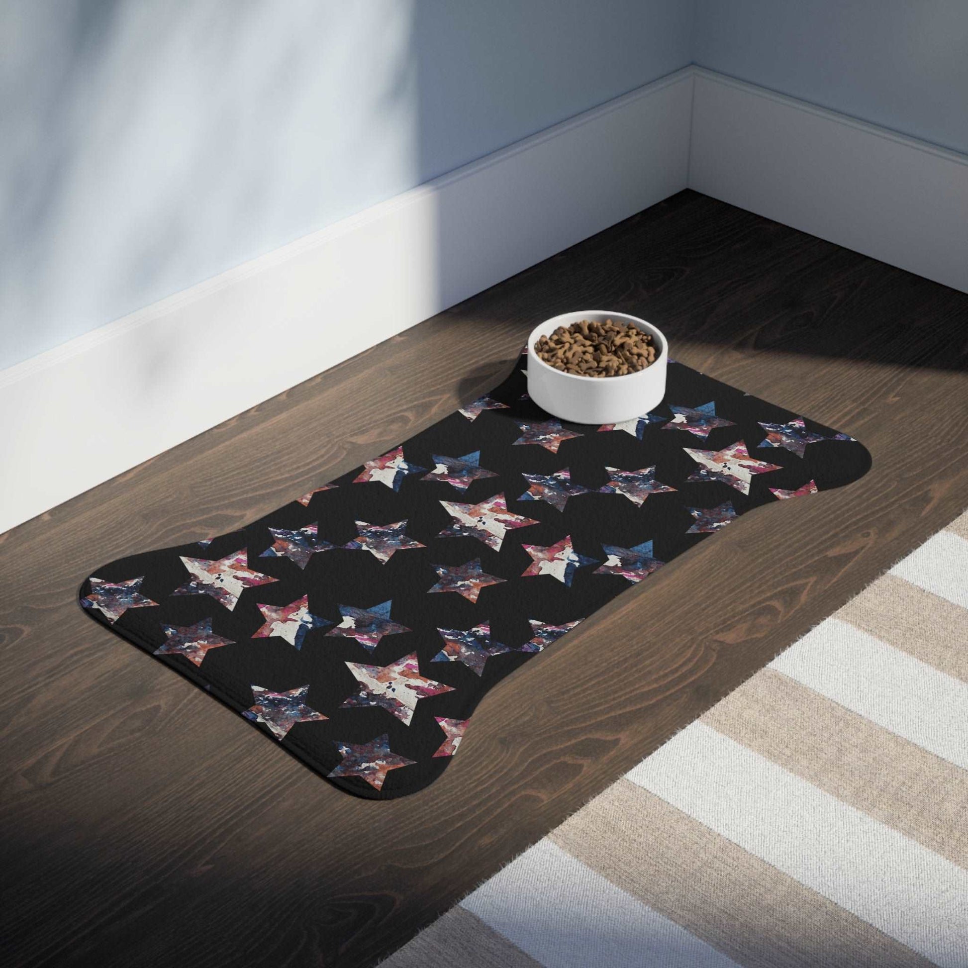 Americana Impressions Collection by Miniaday Designs, LLC. Pet Feeding Mats