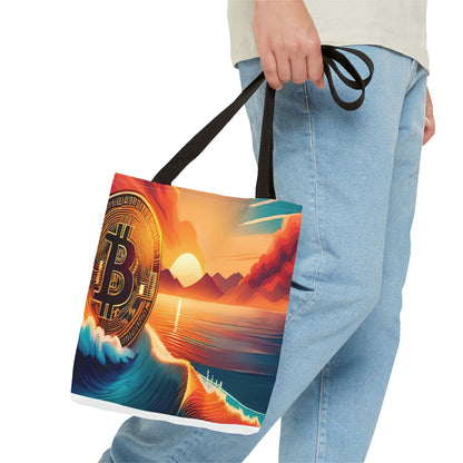 Ride the Wave with Bitcoin Tote Bag (AOP)