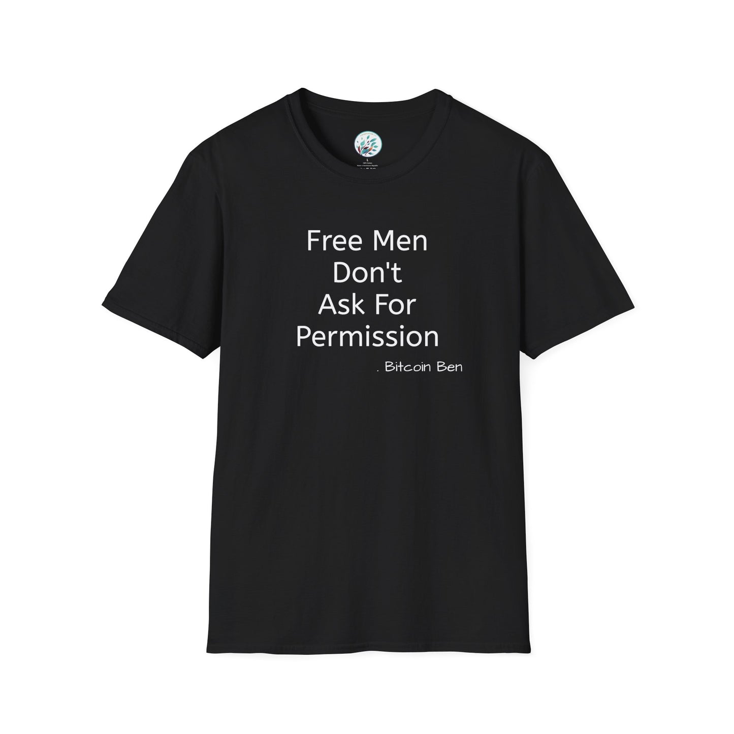 Bitcoin Ben Free Men Unisex Softstyle T-Shirt - Miniaday Designs, LLC.