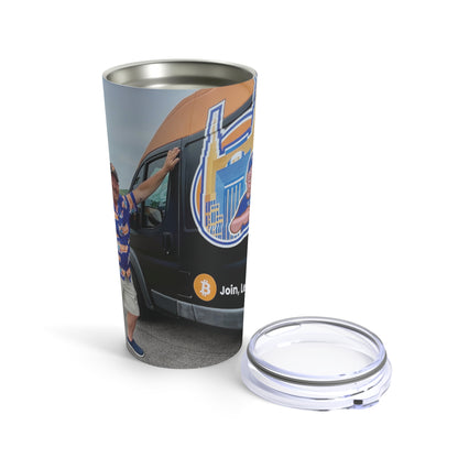 Bitcoin Ben with Truck and Bitcoin Tumbler 20oz