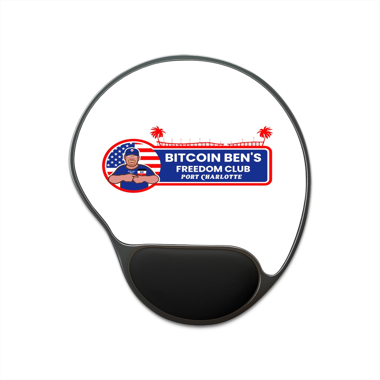 Bitcoin Ben Freedom Club Port Charlotte Mouse Pad With Wrist Rest