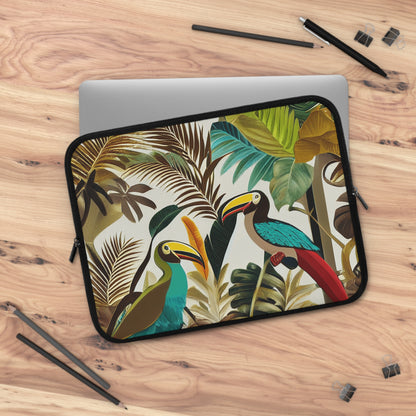 Miniaday Designs Laptop Sleeve Tropical Toucan Multicolor - Miniaday Designs, LLC.