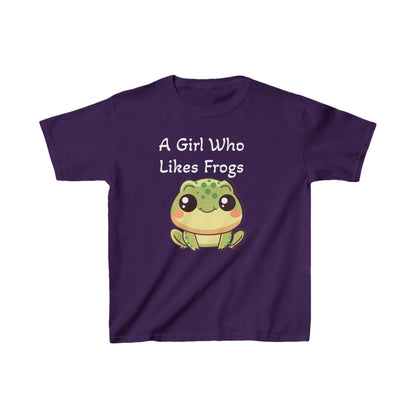 A Girl Who Likes Frogs Kids Heavy Cotton™ Tee