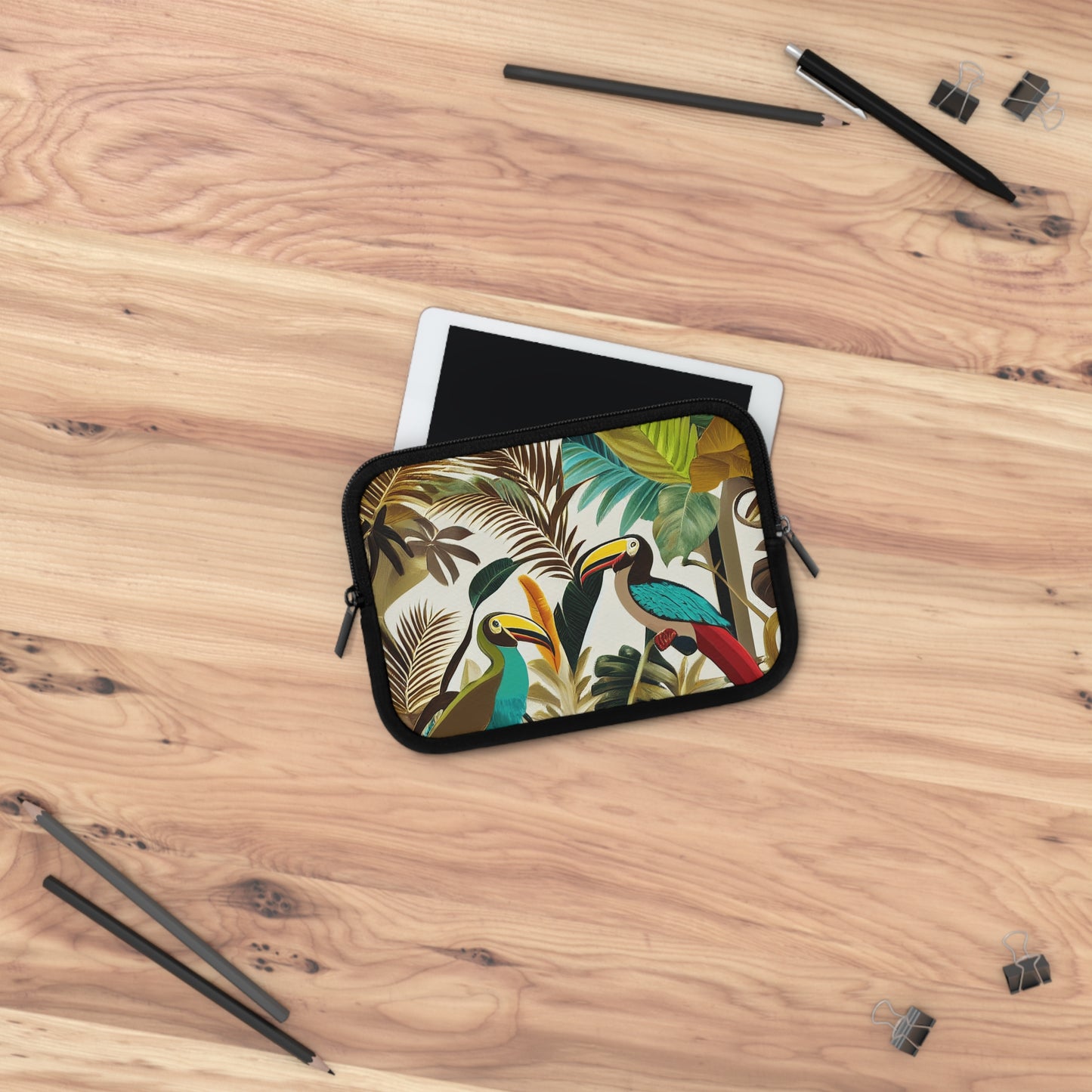 Miniaday Designs Laptop Sleeve Tropical Toucan Multicolor - Miniaday Designs, LLC.