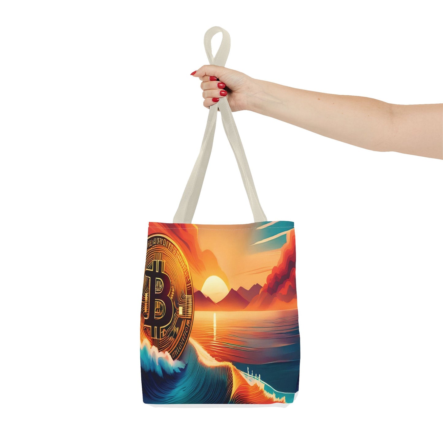 Ride the Wave with Bitcoin Tote Bag (AOP)