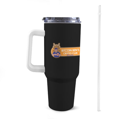 Bitcoin Ben Crypto Club Sarasota 40 Oz Tumbler with Handle