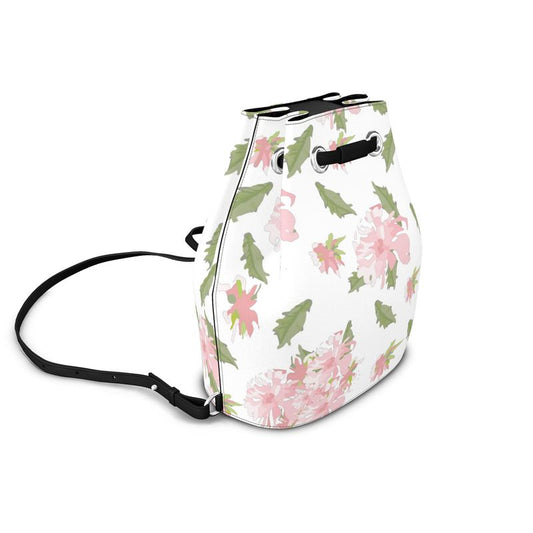 Vibrant Blossoms by Miniaday Designs, LLC. Designer Nappa Leather Backpack