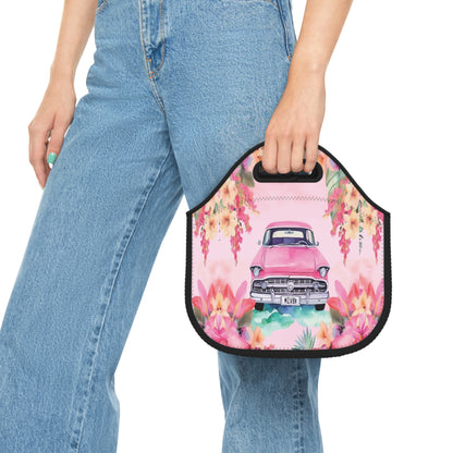 Pink Paradise Roadtrip Collection by Miniaday Designs, LLC. Neoprene Lunch Bag - Miniaday Designs, LLC.