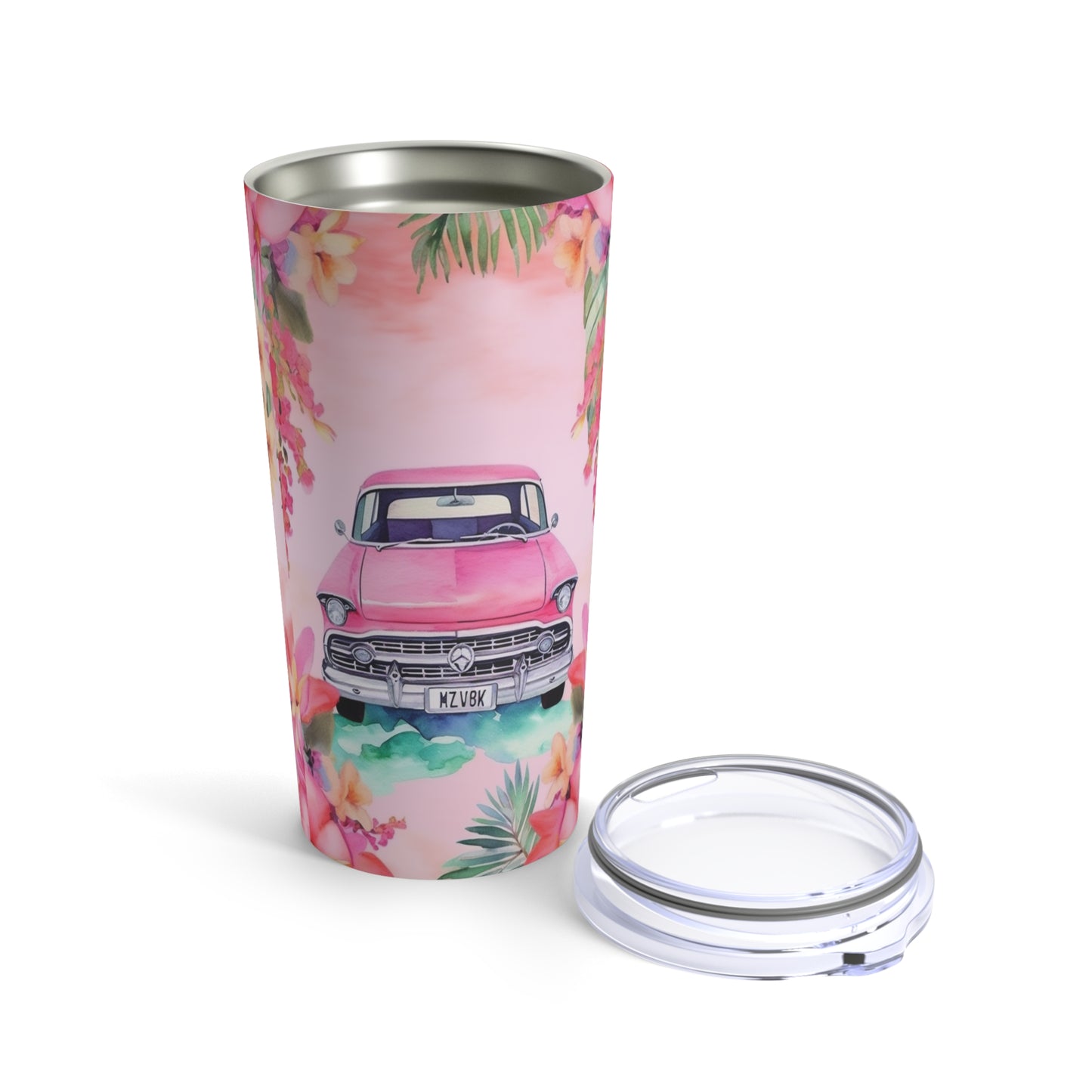 Girl Power PInk Paradise Roadtrip Collection by Miniaday Designs Tumbler 20oz - Miniaday Designs, LLC.