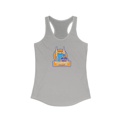 Bitcoin Ben Nashville Collection Small Logo Women's Ideal Racerback Tank