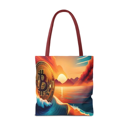 Ride the Wave with Bitcoin Tote Bag (AOP)