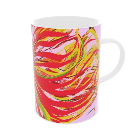 Hibiscus Celebration Designer Bone China Mug