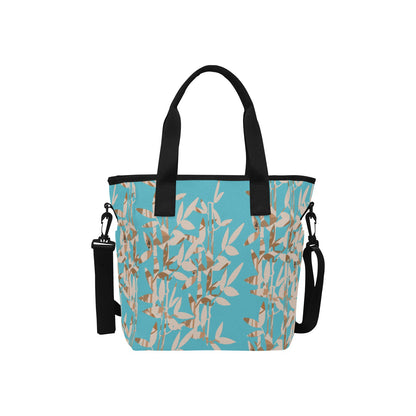 Miniaday Designs Bamboo with Logo Turquoise Tote Bag with Shoulder Strap (Model 1724)