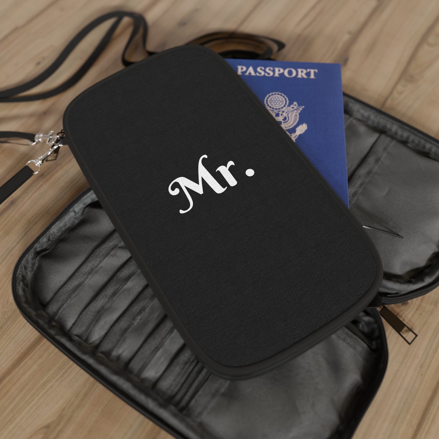 Mr. Passport Wallet with strap - Miniaday Designs, LLC.