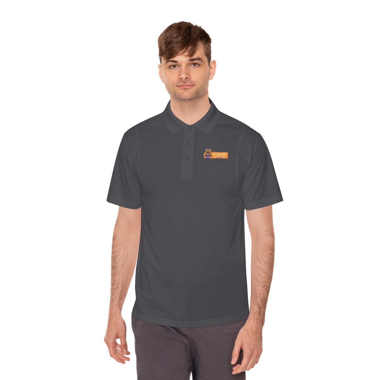 Bitcoin Ben Sarasota Sport Tek TK 650 Men's Sport Polo Shirt