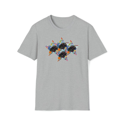 Miniaday Designs Stars and Cars Unisex Softstyle T-Shirt Multicolor