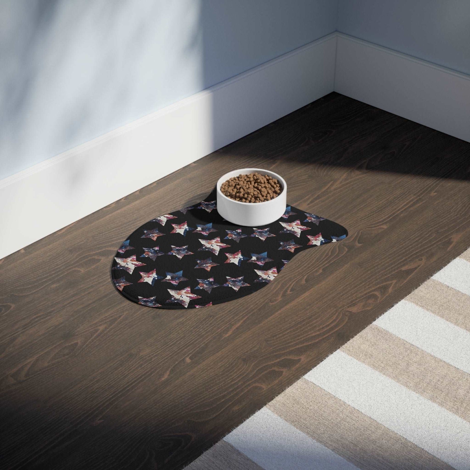 Americana Impressions Collection by Miniaday Designs, LLC. Pet Feeding Mats