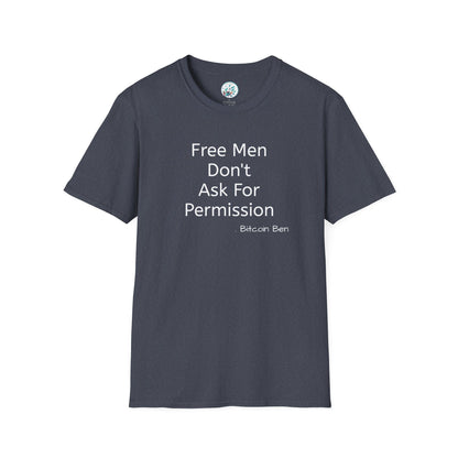 Bitcoin Ben Free Men Unisex Softstyle T-Shirt - Miniaday Designs, LLC.