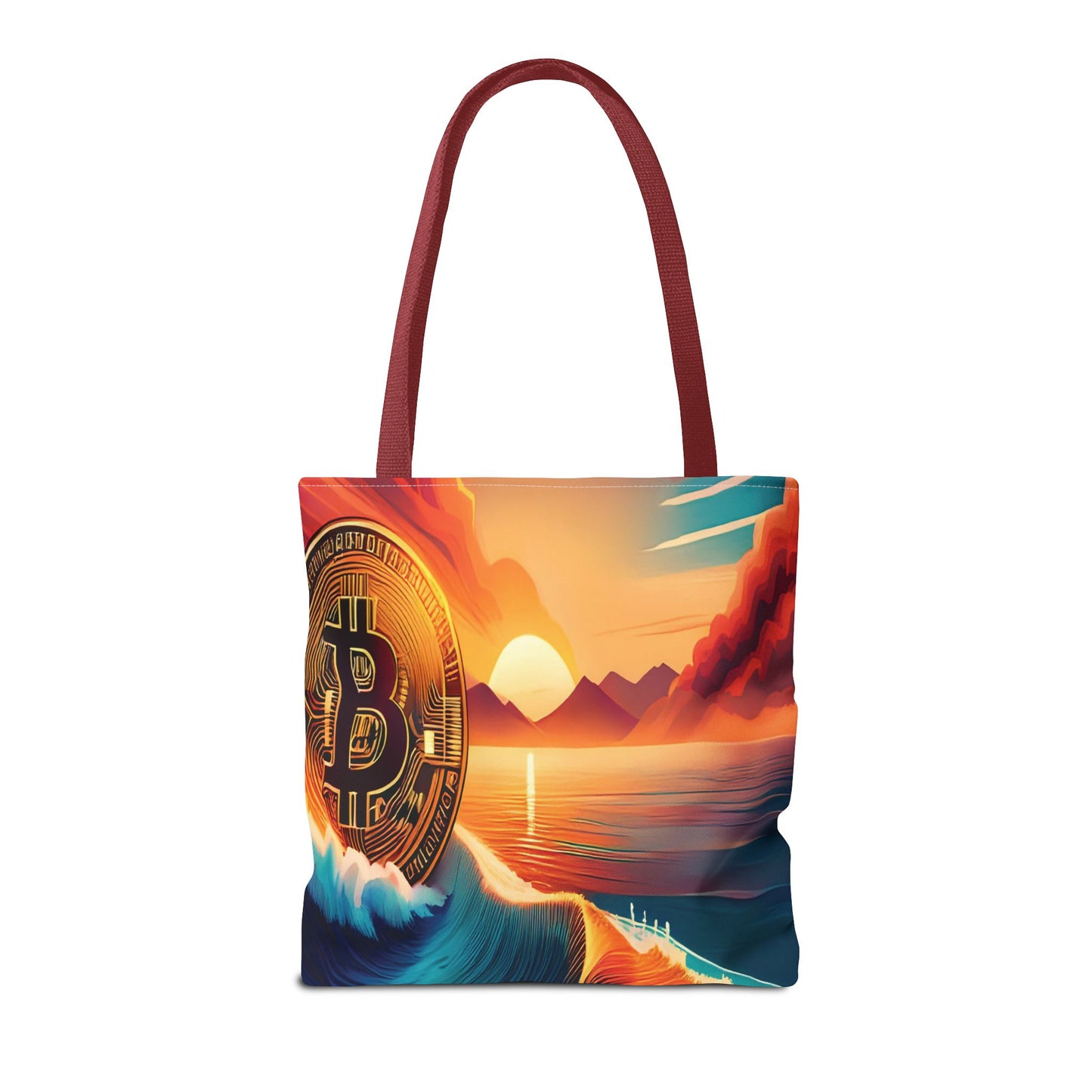 Ride the Wave with Bitcoin Tote Bag (AOP)