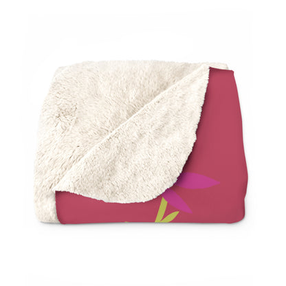 Miniaday Designs Red Bamboo Sherpa Fleece Blanket - Miniaday Designs, LLC.