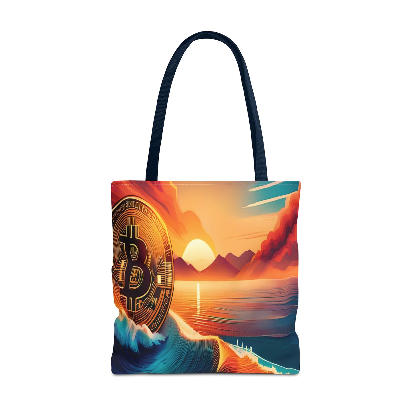 Ride the Wave with Bitcoin Tote Bag (AOP)