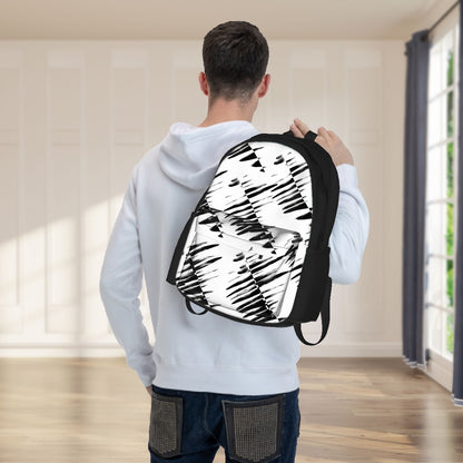 Ryan's Geometric Inspired Black and White Laptop Backpack