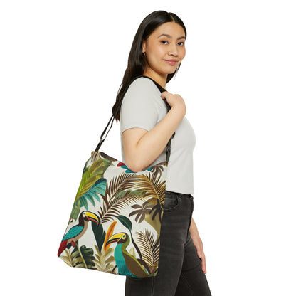 Miniaday Designs Tropical Toucan Adjustable Tote Bag - Miniaday Designs, LLC.