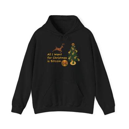 Bitcoin All I Want for Christmas is Bitcoin Unisex Heavy Blend™ Hooded Sweatshirt