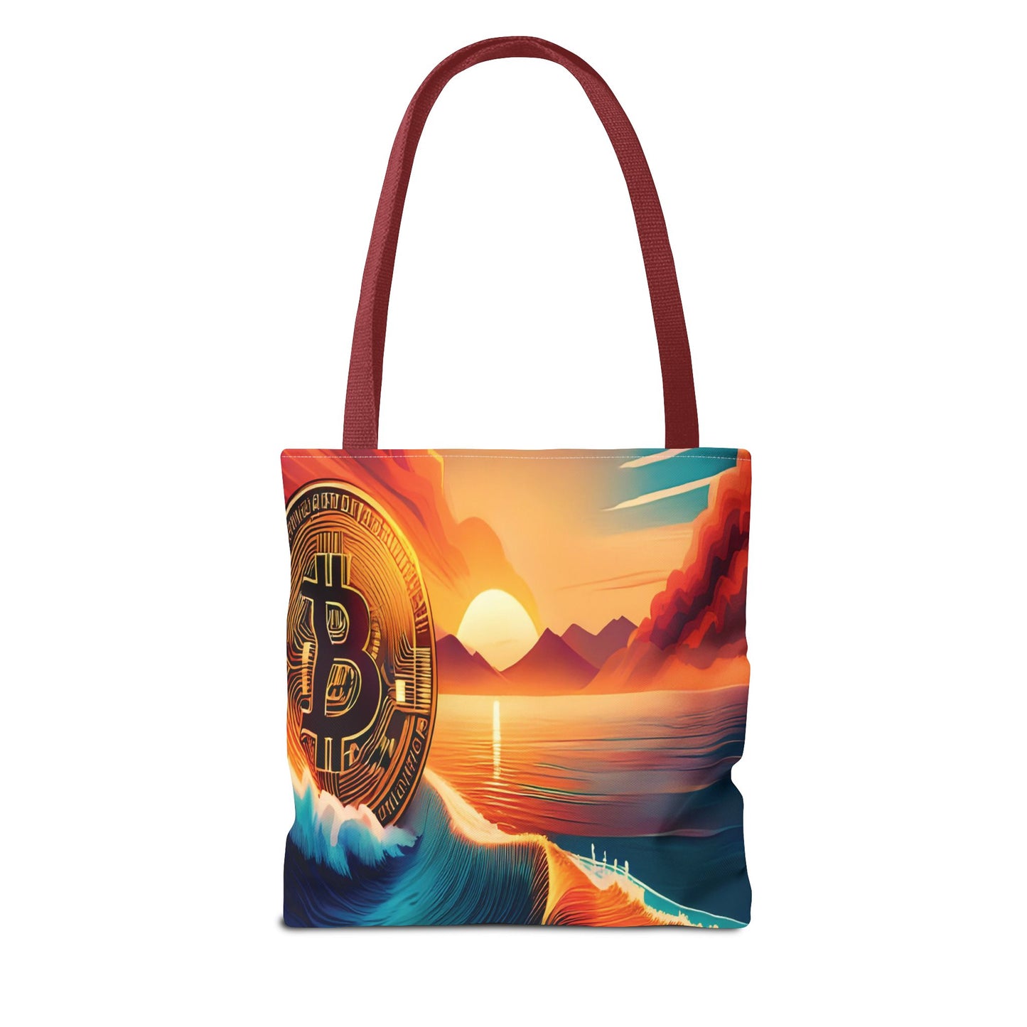 Ride the Wave with Bitcoin Tote Bag (AOP)