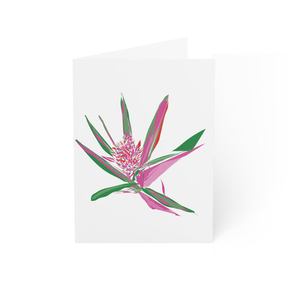 Miniaday Designs Greeting Cards Abstract Pink Pineapple Blooms - Miniaday Designs, LLC.