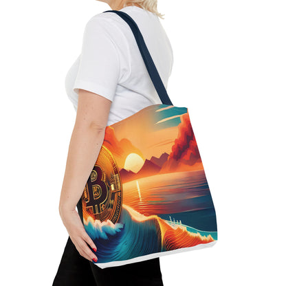 Ride the Wave with Bitcoin Tote Bag (AOP)