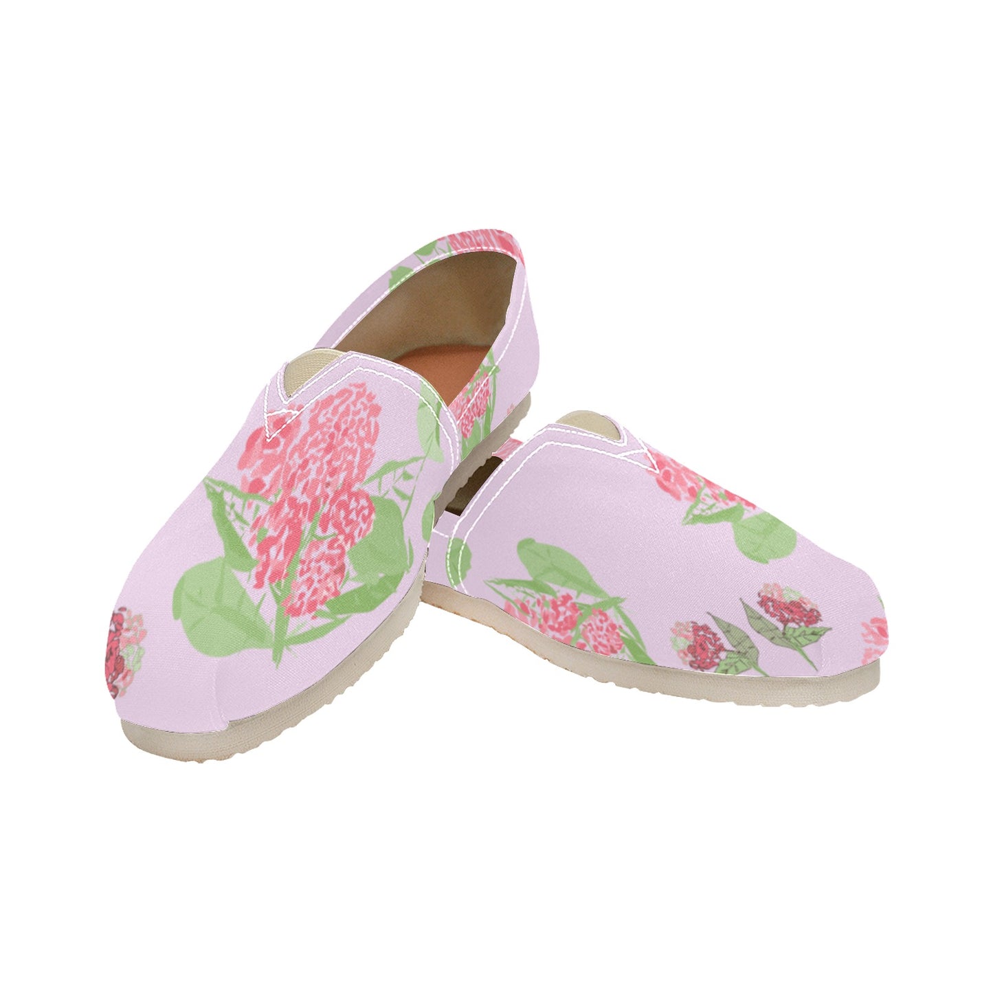 Miniaday Designs Pink Hydrangeas Women's Classic Canvas Slip-On (Model 1206)