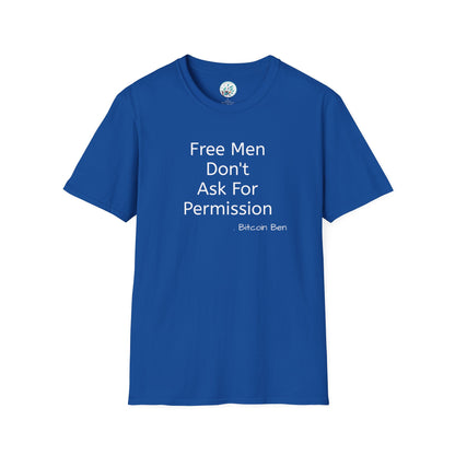 Bitcoin Ben Free Men Unisex Softstyle T-Shirt - Miniaday Designs, LLC.