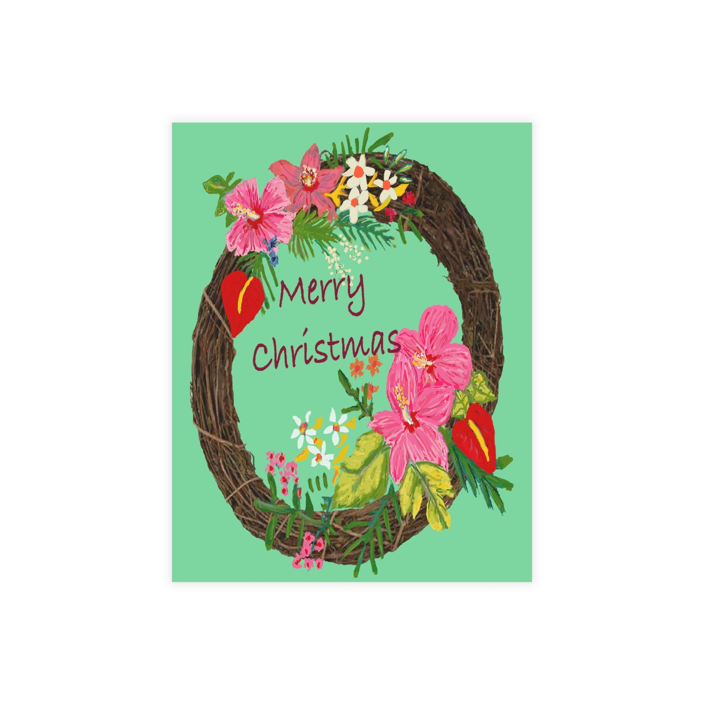 Miniaday Designs Tropical Christmas Postcard Bundles (envelopes included)