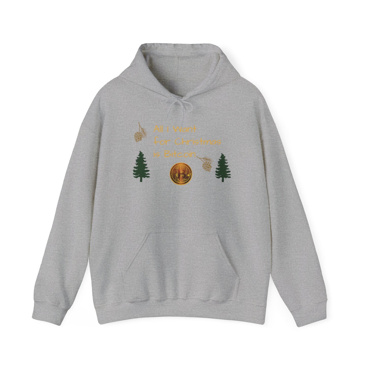 All I Want For Chirstmas is Bitcoin Trees Unisex Heavy Blend™ Hooded Sweatshirt