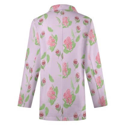 Miniaday Designs Pink Hydrangea  Women's Blazer