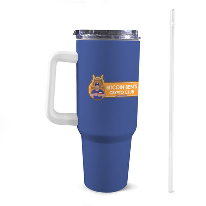 Bitcoin Ben Crypto Club Sarasota 40 Oz Tumbler with Handle