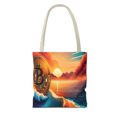 Ride the Wave with Bitcoin Tote Bag (AOP)