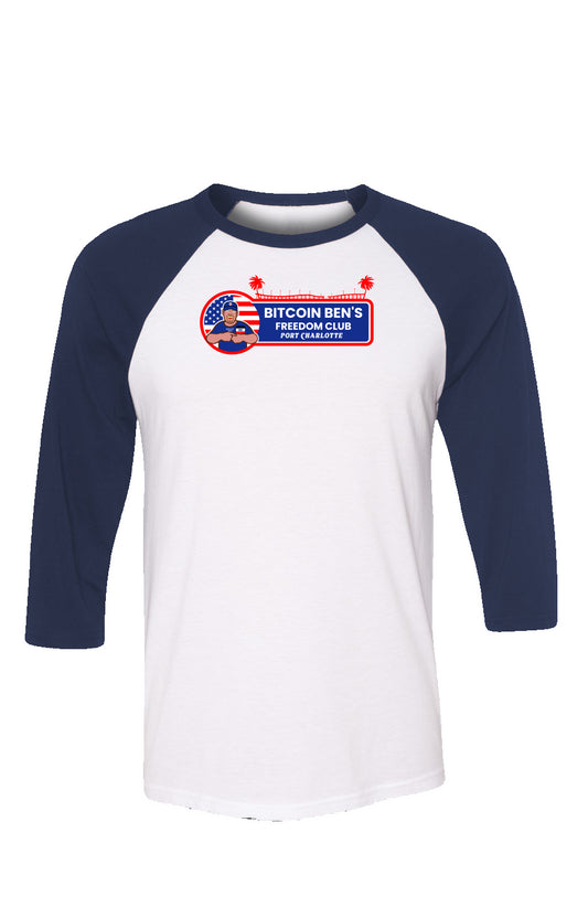 Miniaday Designs Freedom Club Port Charlotte Baseball Tee