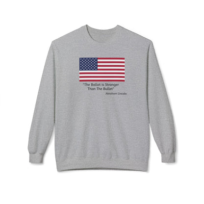 "The Ballot is Stronger Than The Bullet" Unisex Midweight Softstyle Fleece Crewneck Sweatshirt