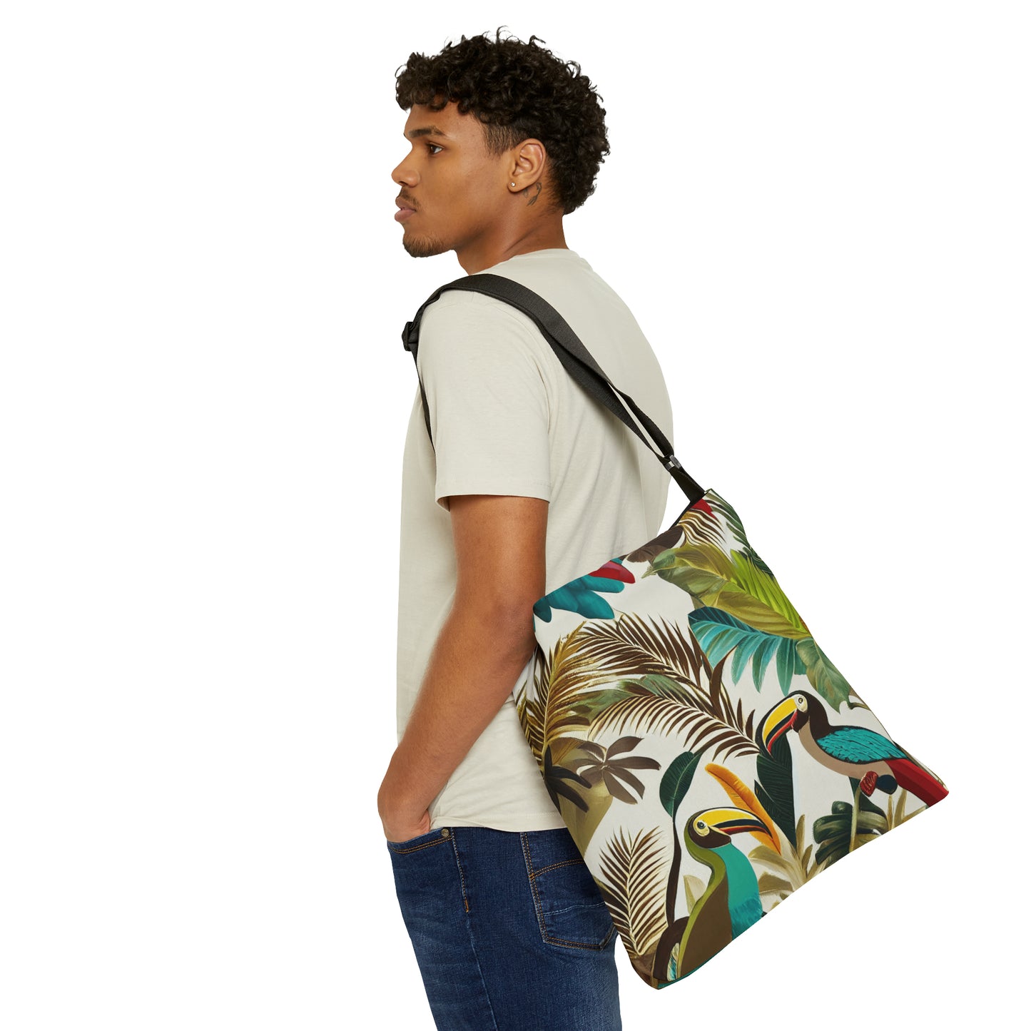 Miniaday Designs Tropical Toucan Adjustable Tote Bag - Miniaday Designs, LLC.