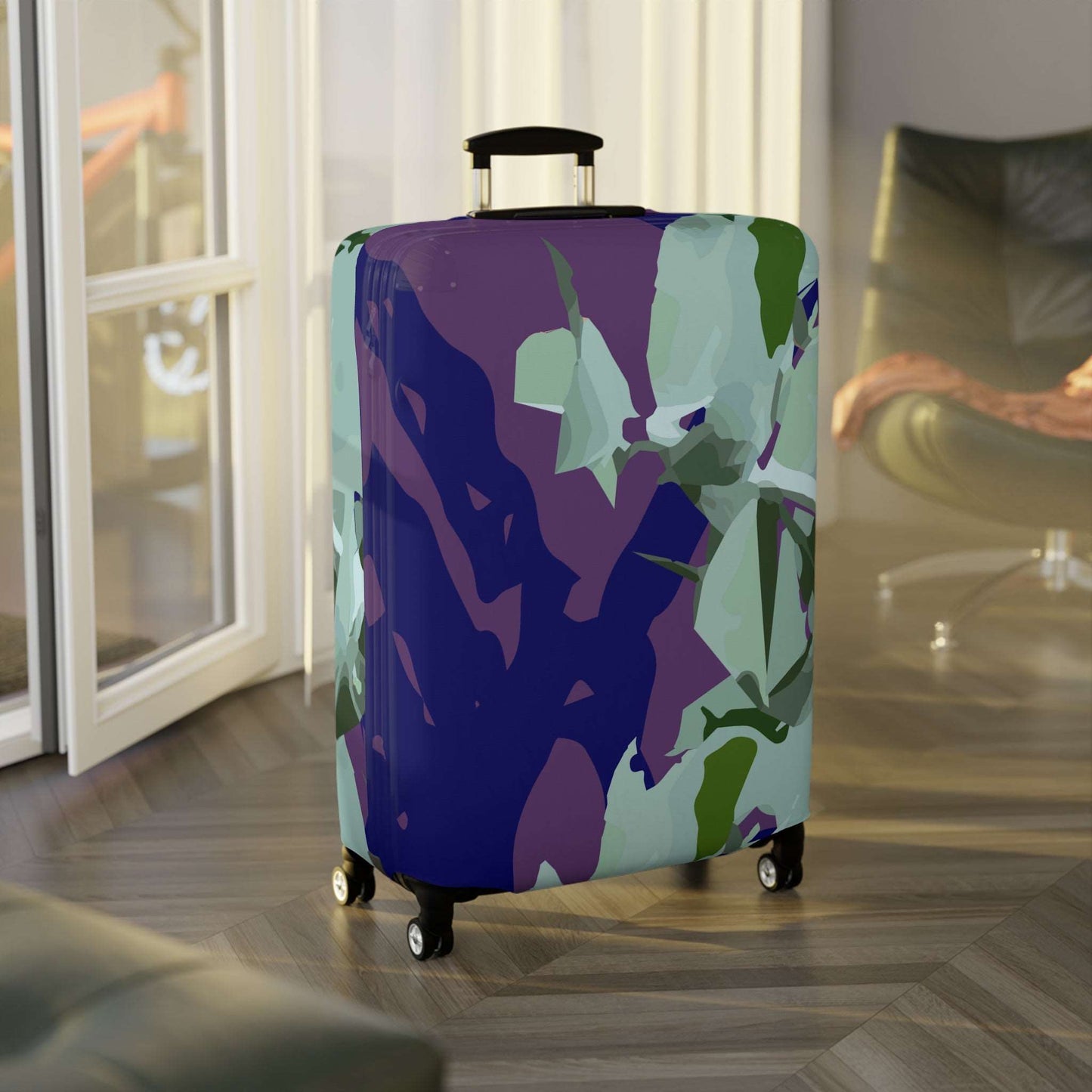 Floral Abstraction Harmony Collection by Miniaday Designs, LLC.  Luggage Cover