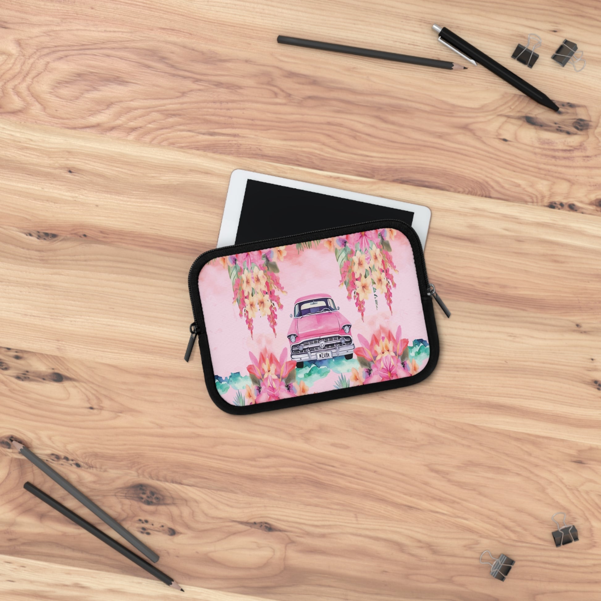 Pink Paradise Roadtrip Collection by Miniaday Designs, LLC. Laptop Sleeve - Miniaday Designs, LLC.