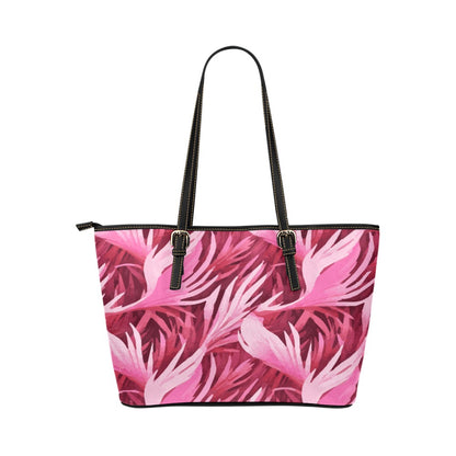 2000 swirl palm Leather Tote Bag/Small (Model 1651)